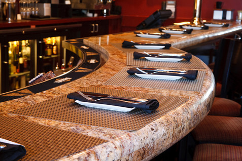 Tastings Bar with silverware laid out